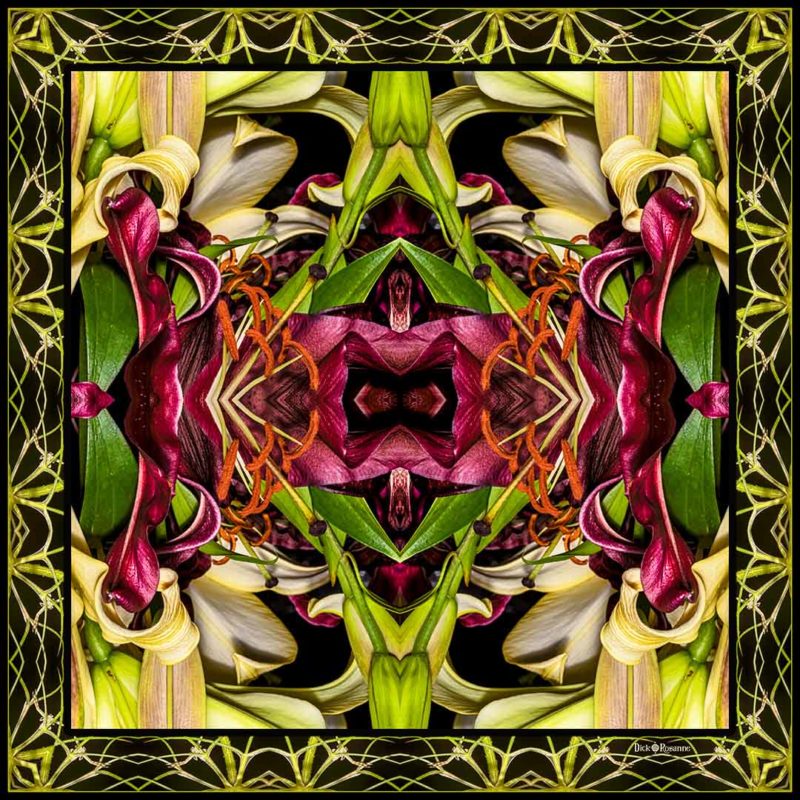 Art Nouveau Lily Square Series #6
