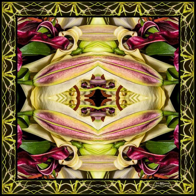 Art Nouveau Lily Square Series #4